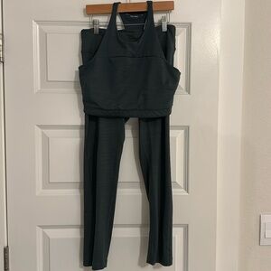 Outdoor Voices dark green matching set